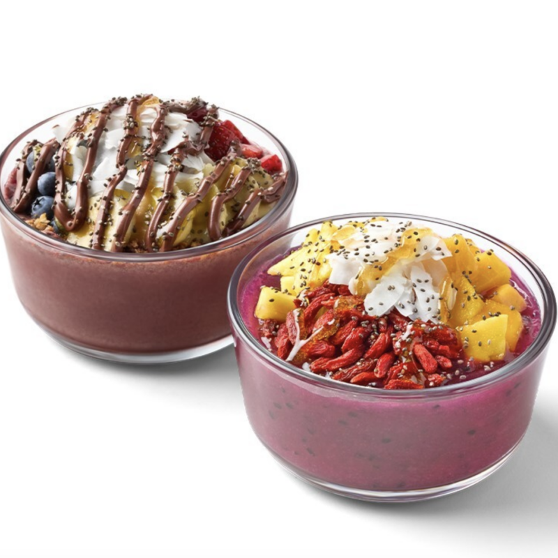 tropical smoothie cafe and nutella smoothie bowls